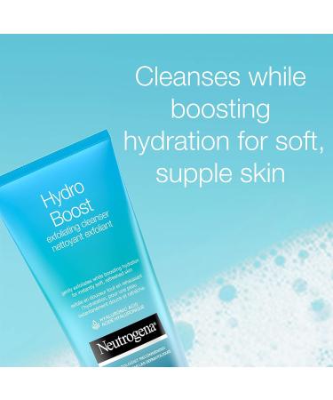 Neutrogena Hydro Boost Exfoliating Face Scrub - Hyaluronic Acid and Aha - Gel Cream Face Cleanser - Non-comedogenic - Blue Pack of 2 (2x141ml) Unscented 141 g (Pack of 2) - Buy Online on GoSupps.com