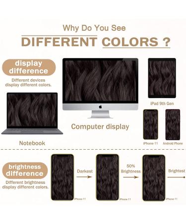 Flvaco 20 Inch Dark Brown Synthetic Clip In Hair Extensions - 6PCS Long Wavy Hairpieces for Women | Thick Double Weft Full Head Extensions (230G) - Buy Online on GoSupps.com