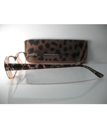Shop Foster Grant Sondra Womens Brown Snakeskin Reading Glasses +2.00 | Stylish Fashion Eyewear with Free Hard Case & Microfiber Cloth - International Shipping Available - Buy Online on GoSupps.com