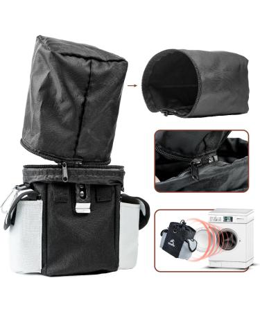 Bepilesto XL Black Dog Treat Pouch with Shoulder Straps - Ideal for Dog Walking & Training - Buy Online on GoSupps.com