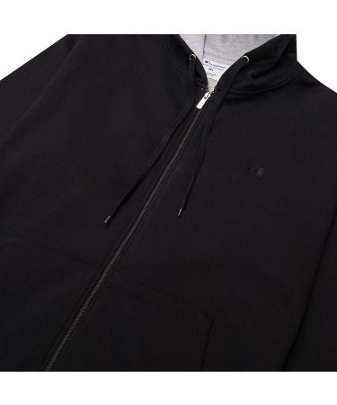 Champion Men's Big and Tall Fleece Zip-Up Hoodie Jacket in Black 2XLT | Shop Now - Buy Online on GoSupps.com