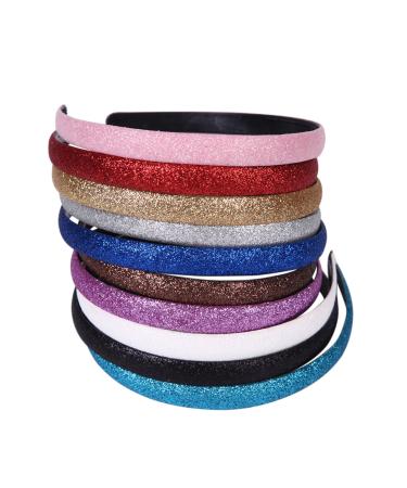 Shop West See Set of 10 Glitter Plastic Hairbands - Stylish Hair Accessories for Girls | International Shipping Available - Buy Online on GoSupps.com