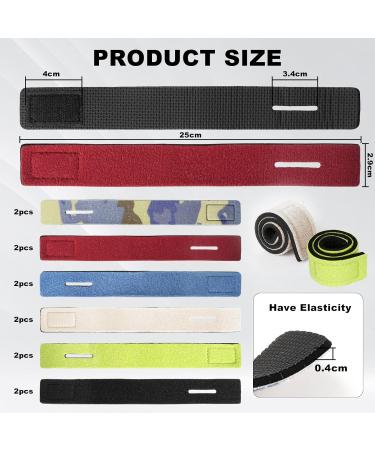 Fishing Rod Straps - 12 Pieces in 6 Colors | Adjustable Velcro Straps for Fishing Rods Golf Clubs & Badminton Rackets - Fast International Shipping - Buy Online on GoSupps.com
