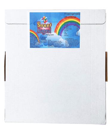 SWEET & MAGICAL Frosting Sheets, Icing Sheets, Sugar Sheets 8-1/2 X 10-1/2 Printable Area, white color, pack of 24 pack