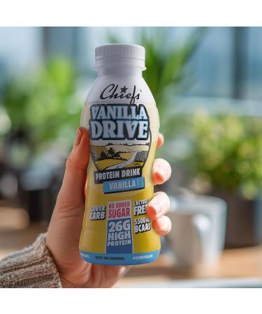 Chiefs Milk Protein Drink avec 26 g de prot ines et BCAA Shake riche en prot ines et faible en glucides sans lactose et sans sucres ajout s 8 x 330 ml (Vanilla Drive) - Buy Online on GoSupps.com