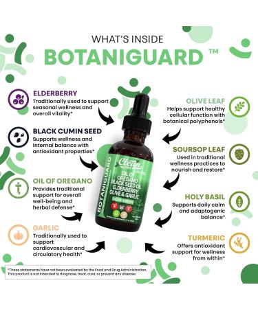 Clean Nutra Oil of Oregano Drops Black Seed Oil Elderberry Vitamin D D3 K2 Olive Garlic Immune Support Supplement Wellness Formula Zinc Supplements Liquid 2 Fl Oz BotaniGuard Vegan Non-GMO - Buy Online on GoSupps.com