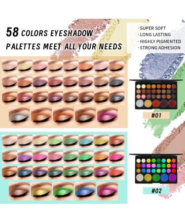 Complete Makeup Set for Women & Teens - Full Kit with Eyeshadow Foundation CC Cream & Liquid Lipsticks | Perfect Gift for Beginners & Professionals - Buy Online on GoSupps.com