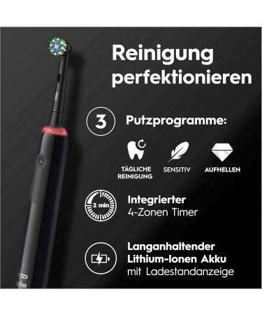 Oral-B Pro Series 3 Plus Edition Double Pack Electric Toothbrush | 4 Brush Heads | 360 Pressure Control | Eco-Friendly Packaging | Black/White Design - Buy Online on GoSupps.com