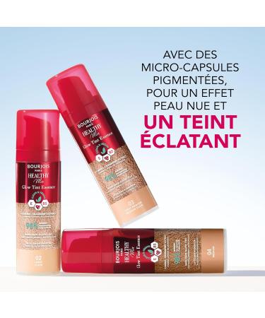 Bourjois Healthy Mix 03 Medium clair Glow Tint Essence Effet peau nue Fini clatant Hydratant teint la texture fra che et l g re Formule clean et v gane 30 ml L ger et moyen - Buy Online on GoSupps.com