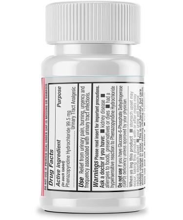 Fast-Acting Safrel Urinary Pain Relief Tablets - Phenazopyridine Hydrochloride 99.5mg | 28 Count | UTI & Bladder Pain Relief - Buy Online on GoSupps.com