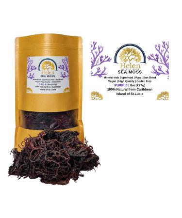 Wildcrafted Mixed Color Sea Moss 8oz - 100% Natural Irish Moss from St. Lucia | Mineral-Rich Superfood | Sun-Dried Moss | NO Preservatives or Chemicals - Buy Online on GoSupps.com