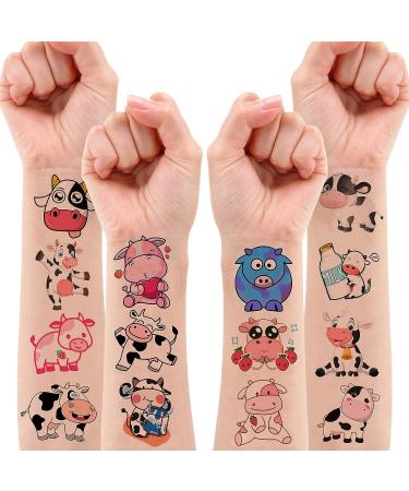 8 Sheet Cow Temporary Tattoos for Kids - 68Pcs Cow Birthday Party Decorations & Supplies, Cute Cow Tattoo Stickers - Ideal Party Favors for Boys & Girls, Schools, Prizes & Themed Events - Buy Online on GoSupps.com