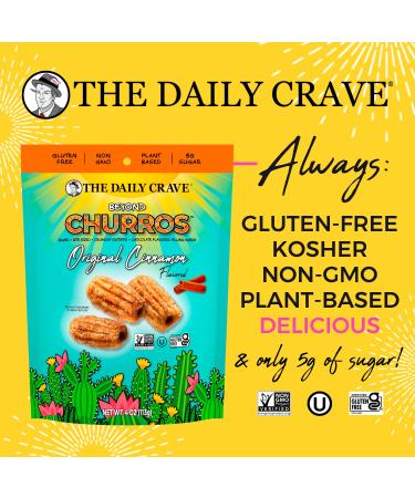 The Daily Crave Beyond Churros Cinnamon 4 oz (Pack of 6) - Vegan, Dairy-Free, Soy-Free, Gluten-Free, Non-GMO, Plant-Based Protein - Buy Online on GoSupps.com