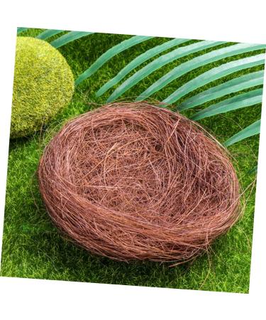 Unomor 12th Simulated Bird Nest - Decorative Easter Egg Nest for Outdoor & Tree Decoration | Mini Hemp Silk Birds 12x12cm Coffee - Buy Online on GoSupps.com