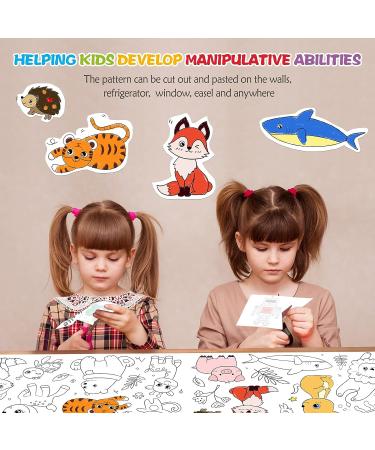 2 Pcs Children's Drawing Roll - 11811.8 Inch Sticky DIY Painting Paper for Kids - Christmas Gift - Wall Coloring Stickers - Animals & Transportation - Buy Online on GoSupps.com