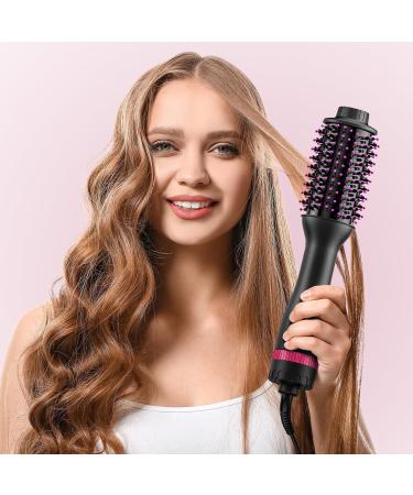 Buy MiroPure 4-in-1 Hair Dryer Brush - Hot Air Brush for Volumizing & Styling | Fast Drying Adjustable Heat Settings Oval Barrel - Rose Red | International Shipping Available - Buy Online on GoSupps.com