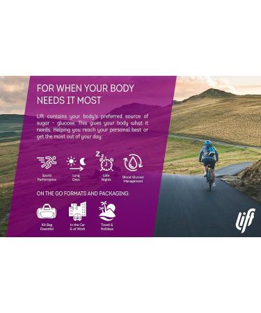 Lift Fast-Acting Glucose Chewable Tablets - Orange Flavor | Pack of 6 x 50 Tablets | Boost Energy & Performance - Buy Online on GoSupps.com