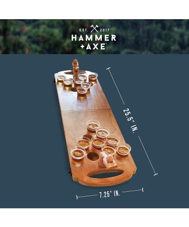 Wooden Drinking Games Set: Basketball, Beer Pong, Bottle Cap - Fun Alcohol Board Games - Buy Online on GoSupps.com