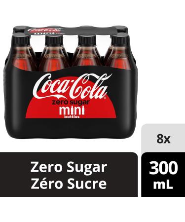 Diet Coke Coca-Cola Zero Sugar 300mL Mini Bottles Pack of 8 - Buy Online on GoSupps.com