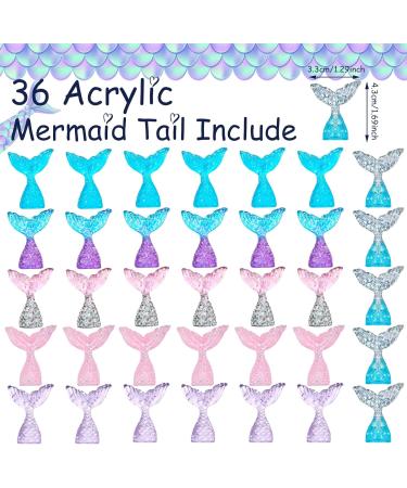 36 Pieces Resin Mermaid Tail Cake Cupcake Toppers Mini Mermaid Tail Figurines Mermaid Tail Cupcake Decorations for Mermaid Party Favors Birthday Party Decoration Baby Shower Party Supplies - Buy Online on GoSupps.com