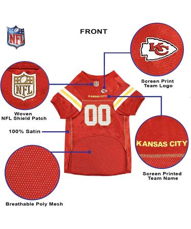 NFL Kansas City Chiefs Dog Jersey - Medium Size | Officially Licensed Football Jersey for Pets - Buy Online on GoSupps.com