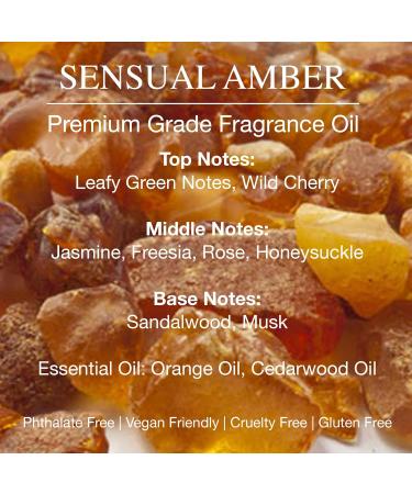 Daniella's Candles Sensual Amber Scent Oil | Premium Fragrance Oil for Diffusers Bath & Body Soap & Candle Making - 3.4 fl. oz / 100ml - Buy Online on GoSupps.com