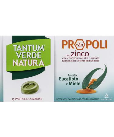 ANGELINI ANGELINI Tantum Verde Nature - 15 gummy pastilles Eucalyptus and Honey