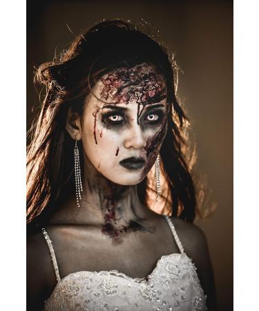 Buy Aricona Zombie Colored Contact Lenses for Halloween | Opaque White & Prescription-Free Soft Lenses - International Shipping Available - Buy Online on GoSupps.com