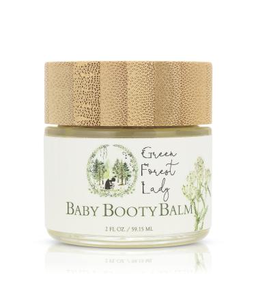 The Green Forest Lady Baby Booty Balm | Organic Diaper Cream | Baby Butt Cream | Soothing Diaper Balm | 2 Fl. Oz.