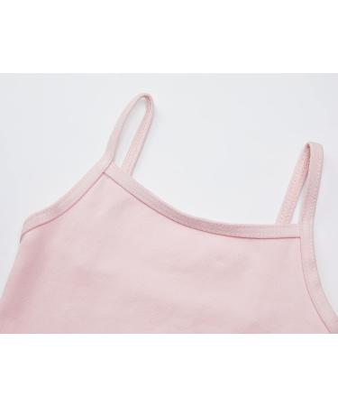 TENVDA Girls Dance Leotards with Skirts Camisole Ruffle Sleeve, Pink Black - Sizes 2-10 Years - Buy Online on GoSupps.com