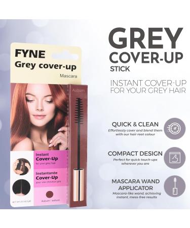 FYNE Root Touch Up Hair Mascara - Pack of 4 - Instant Auburn Grey Hair Cover Up - Magic Retouch Temporary Hair Colour for Men & Women Auburn mascara 4 - Buy Online on GoSupps.com