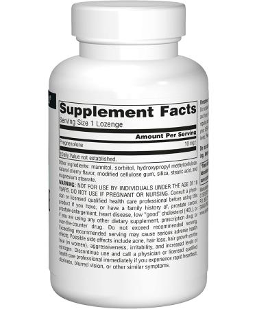 Source Naturals Pregnenolone 10 mg Cherry Lozenges - 120 ct | Boost Hormone Balance - Buy Online on GoSupps.com