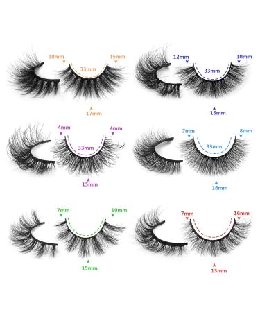 HeyAlice Wholesale Natural False Eyelashes Set - 30 Pairs Faux Mink Fluffy Wispy Cat Eye Lashes - 6 Styles Mixed 3D Strip Fake Eyelashes - Buy Online on GoSupps.com