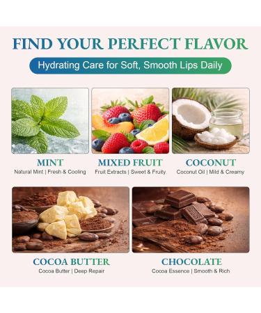 Azmera Fruit Mix Lip Balm - Organic Shea Butter from Ghana Chapstick for Dry Chapped Lips - Natural Fruity Lip Moisturizer - Made in USA - 6g Stick - Buy Online on GoSupps.com