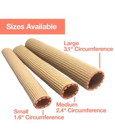 ZenToes Open Toe Tubes - Fabric Gel Lined Sleeve Protectors for Corns, Blisters, Hammertoes - 5 Pack - Medium Size - Buy Online on GoSupps.com