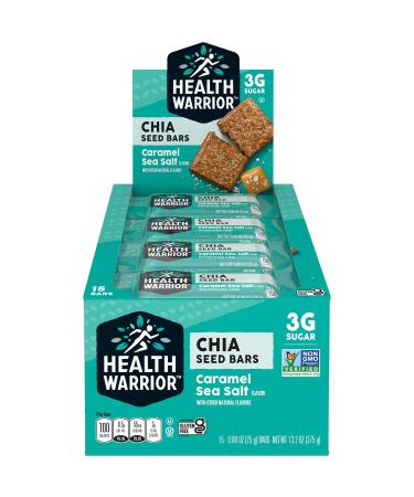 Health Warrior Chia Bars, Caramel Sea Salt , 15 Bars