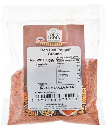 Old India Red Bell Pepper Ground 100g - Buy Online on GoSupps.com
