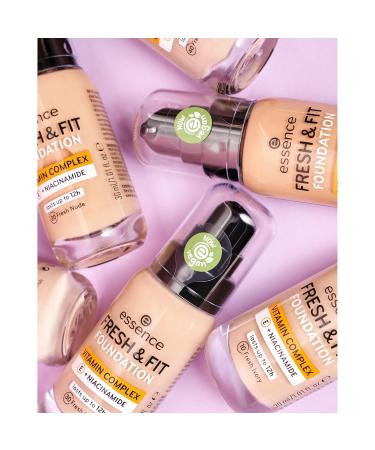 Essence Cosmetics Fresh & Fit Foundation No. 40 Fresh Sun Beige - Vegan Nourishing & Smoothing Makeup (30ml) - Paraben & Microplastic Free - Buy Online on GoSupps.com