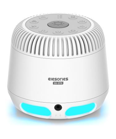 White Noise Machine, elesories Sound Machines with 10-Color Baby Night Light & Wireless Speaker, 24 Soothing Sounds for Sleeping Adults Kids, Portable Sleep Machine for Nursery Office Home Travel Gift