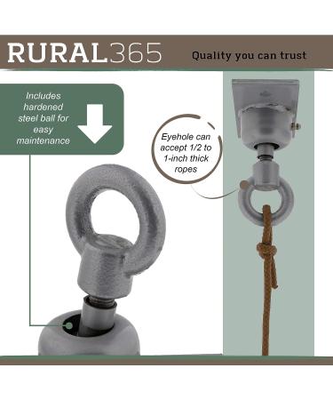 Rural365 Heavy Duty 1 Ton Tire Swing Swivel Hanger Kit - 360 Degree Spinner | Swing Hardware Hook Ball Joint Mount - Buy Online on GoSupps.com