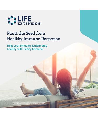 Life Extension Peony Immune - 60 Vegetarian Capsules for Immune Support - Buy Online on GoSupps.com
