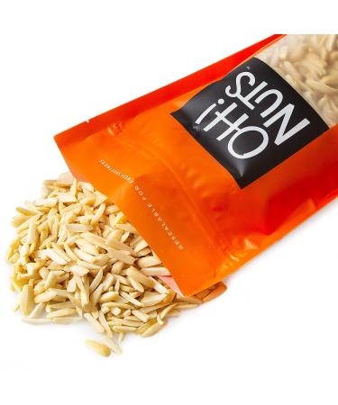 Oh! Nuts Blanched Slivered Almonds | 24oz Bulk Bag - Raw, Unsalted Almond Sticks for Snacking & Baking | High Protein, Heart Healthy, All Natural - 24oz - Buy Online on GoSupps.com
