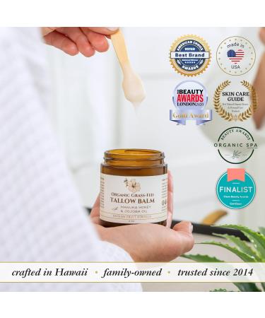 Eavara Beef Tallow for Face Moisturizer with Manuka Honey & Pure Essential Oils Organic Face & Body Balm Natural Skincare with Jojoba Sweet Almond Tamanu & Baobab Oils Made in USA 4oz - Buy Online on GoSupps.com