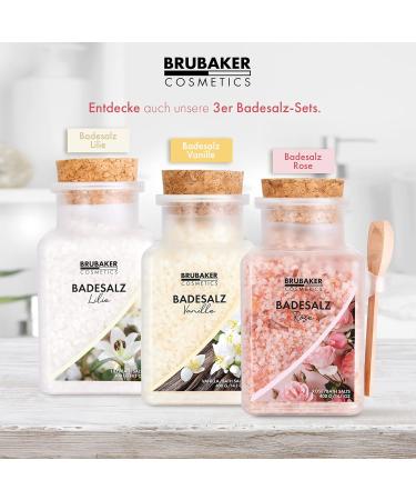 Brubaker Swimming Salt 3x400g - Rose Fragrance Bathing Additive with Flowers & Natural Extracts for Wellness & Relaxation - Includes Wooden Measuring Spoon - Buy Online on GoSupps.com