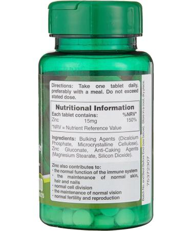 Holland & Barrett High Strength Zinc 15mg x 2 (Zinc Gluconate) - Boost Immune System and Overall Health - Buy Online on GoSupps.com