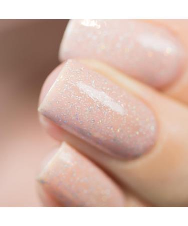 ILNP Birthday Suit - Cashmere Pink Holographic Nail Polish 12ml (0.4 Fl Oz) - Neutral Nude Vegan and Cruelty Free Formula - Buy Online on GoSupps.com