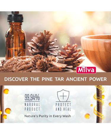 Milva Seborrheic Dermatitis Pine Tar Shampoo - Natural Psoriasis Scalp Treatment Shampoo - Irritated Anti Itching Anti-Dandruff Shampoo - 200ml Anti-Dandruff Shampoo - Buy Online on GoSupps.com