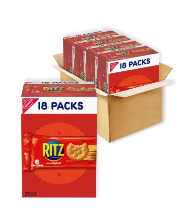 RITZ Original Crackers, 72 Snack Packs (4 Boxes) Original 18 Count (Pack of 4)