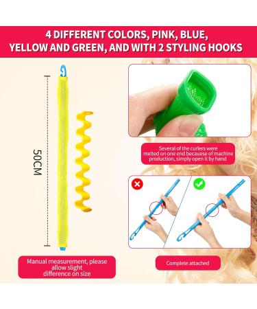 30-Piece No Heat Curly Winder Kit for Long Hair - Spiral Curls & Waves with Styling Hooks - Buy Online on GoSupps.com