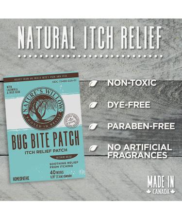 Nature's Willow All Natural Bug Bite Patches with White Willow Bark | 40-Count Anti Itch Relief for Mosquito & Spider Bites - Buy Online on GoSupps.com
